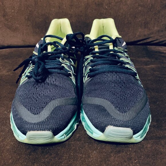 Excellent Nike Air Max 2015 Indigo Turquoise Volt Womens 10.5 US 42.5 EUR Mens 9 - Picture 6 of 16